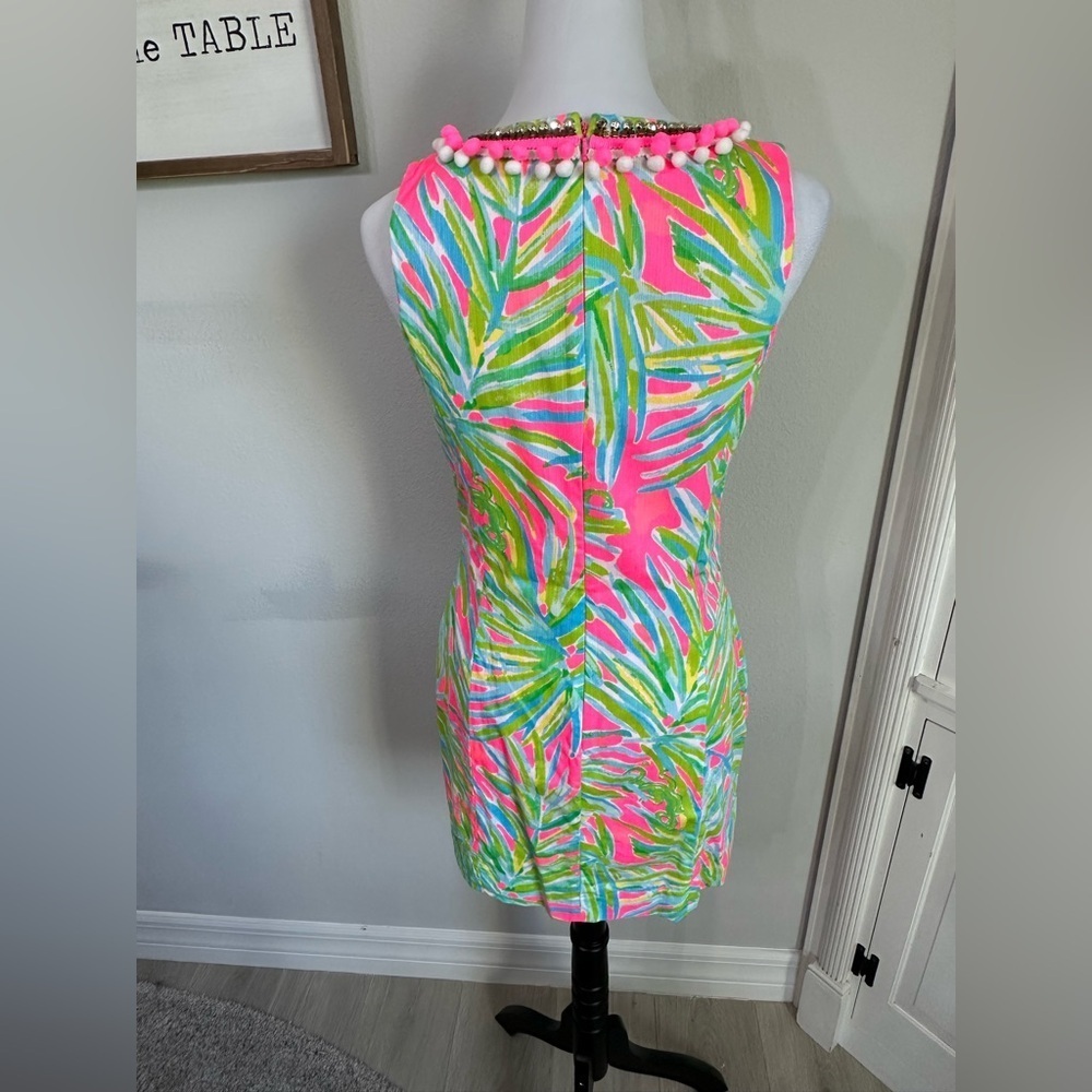 Lilly Pulitzer Tiki Pink and Royal Lime Resort Sheath Dress - Picture 4 of 7